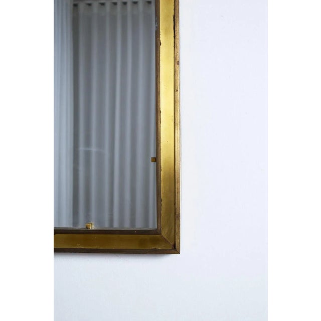 Brass square mirror, 1960s. Length (cm): 90 Width (cm): 3 Height (cm): 90