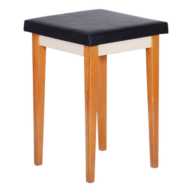 Mid-Century Stool in Beech, Czech, 1950s For Sale