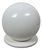 Modernist UFO Sphere Table Lamp in White Murano Glass, 1970s For Sale
