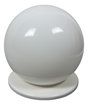 Modernist UFO Sphere Table Lamp in White Murano Glass, 1970s