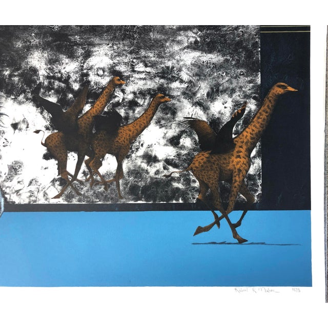 Vintage Figurative Abstract Limited Edition Print "One in and Two Out" by Robert R. Malone For Sale In Monterey, CA - Image 6 of 8