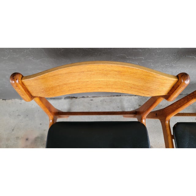 Set 4 Teak Danish Modern Dining Chairs Manner of Erik Buch 1960's For Sale In San Francisco - Image 6 of 14