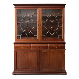 Portuguese China Cabinet in Mahogany For Sale
