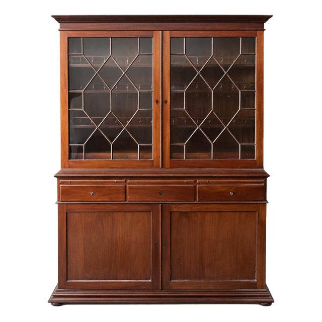 Portuguese China Cabinet in Mahogany For Sale