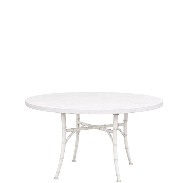 Contemporary Bamboo-Style Dining Table by Michael Taylor For Sale - Image 3 of 3