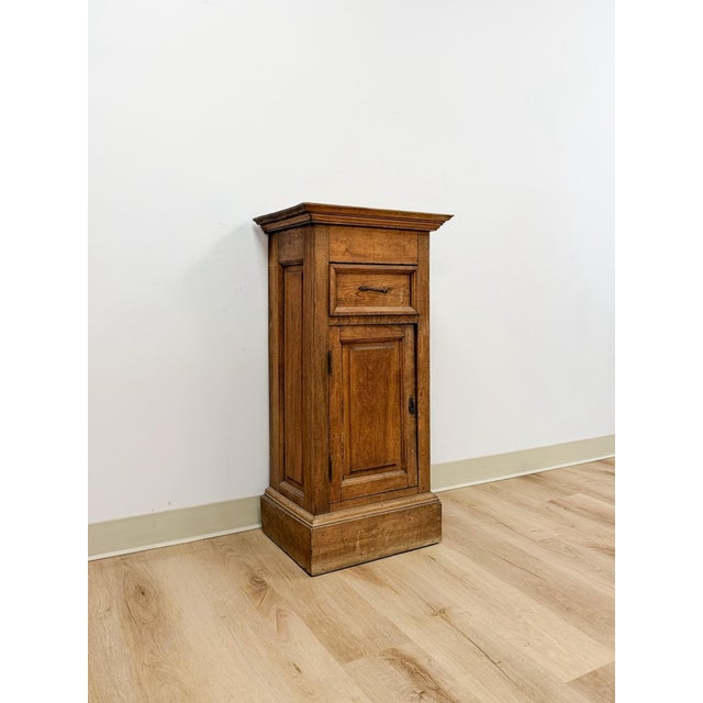 Antique Pedestal Primitive Rustic Provincial European Wood Display Stand For Sale - Image 4 of 13