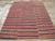 Mid 20th Century Galerie Shabab Collection Red & Black Mid-20th Century Handmade Turkish Flat-Weave Kilim Accent Rug For Sale - Image 5 of 10