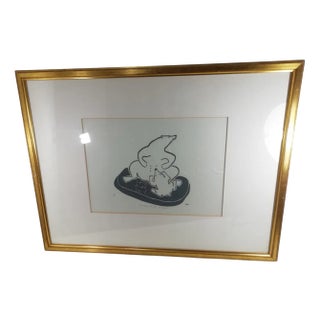 Lucassie Qumaluk, Motherhood, Woodcut, 1970s For Sale