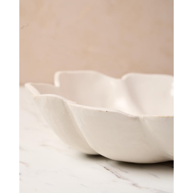 Handmade "Seedpod" Decorative Bowl by Ank Studios in Satin White Ceramic For Sale In Baltimore - Image 6 of 13
