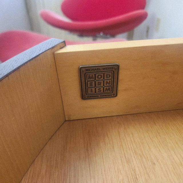 Michael Weiss Oval End Table Nightstand Quartersawn Oak For Sale - Image 10 of 12