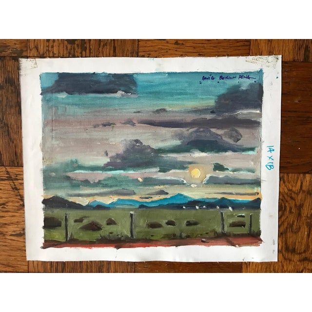 2010s Arizona's Blaze: A Captivating Original Oil Landscape Painting by David Beynon Pena For Sale - Image 5 of 5