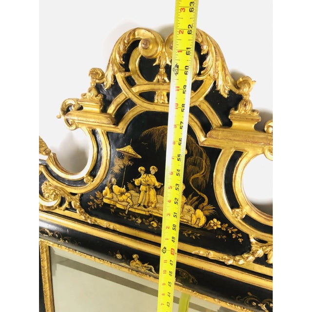 20th Century Antique Chinoiserie Gilt Wood Statement Mirror For Sale - Image 12 of 12