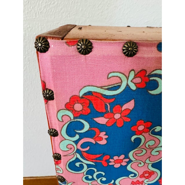1970s 1970s One of a Kind Handmade Folding Sewing & Craft Cabinet Folk Art Organizer For Sale - Image 5 of 12