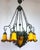 French Wrought Iron Glass Chandelier, 1990s For Sale - Image 4 of 15