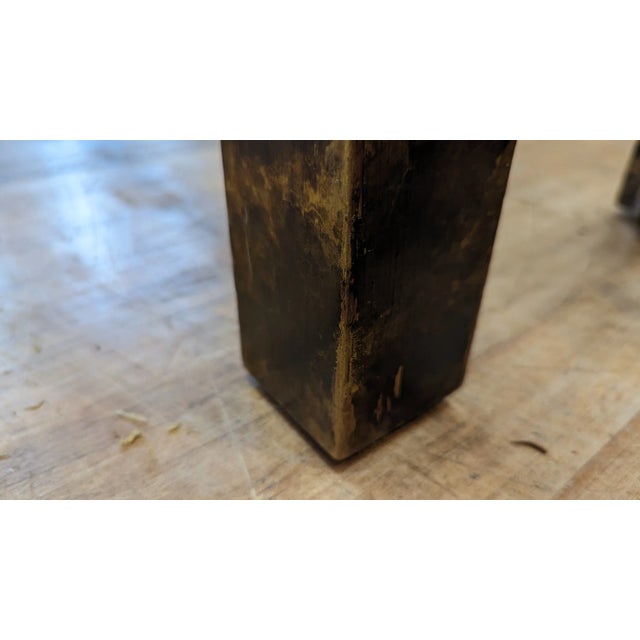 Metal John Widdicomb Brass Inlayed Console Table For Sale - Image 7 of 12