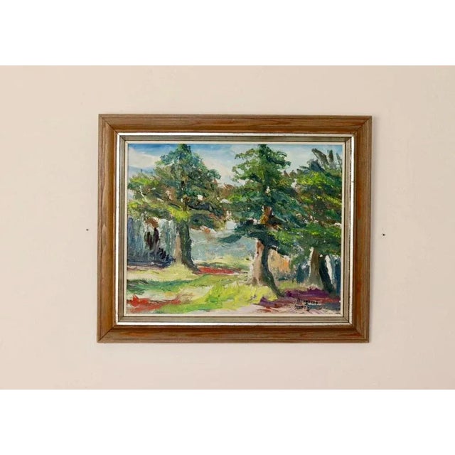 B. Högberg, Summer Landscape, 1950s, Oil, Framed For Sale - Image 9 of 10