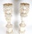 Pair of monumental Italian 19 century Alabaster vases converted to lamps with wonderful carving of flowers and fruits....