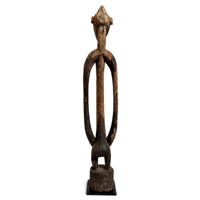 Old Antique Mumuye Nigerian Male Figure Sculpture For Sale - Image 4 of 16