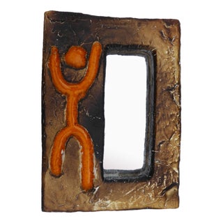 Ceramic Wall Mirror from Vallauris, 1960s For Sale