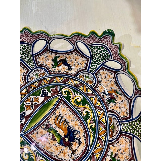 Coimbra Ceramic - Hand Painted Portuguese Fruit Basket 6 For Sale In New York - Image 6 of 10