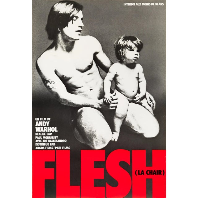 Andy Warhols Flesh Original Vintage Movie Poster, French, 1968 For Sale - Image 4 of 4