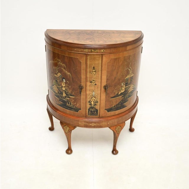 Walnut and Chinoiserie Cabinet, 1920s For Sale - Image 12 of 12