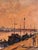 Oil on panel, Boats on the Seine, Manfredi, 20th century A charming painting with delicate tones, depicting a glimpse of...