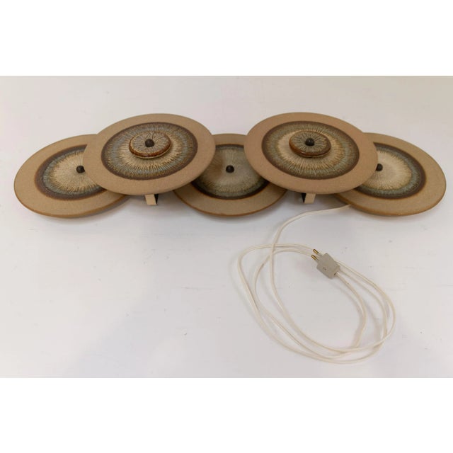 Danish Ceramic Five Disc Wall Lamp from Søholm, 1970s For Sale - Image 13 of 18