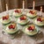 Mid-Century Modern Vintage Fire King Jadeite Jane Ray Dessert Bowls-Anchor Hocking- Set-Berry Milk - Set of 7 For Sale - Image 3 of 11