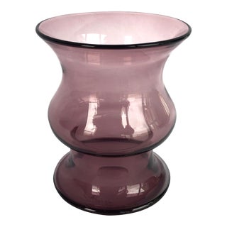 1957 Mid-Century Modern Scandinavian Glass Amethyst Purple Kaj Franck Nuutajarvi Vase For Sale