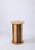 Octagonal Pedestal in Burl Wood and Brass by Tommaso Barbi, Italy, 1970s For Sale - Image 6 of 18