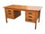 Mid Century Modern Danish Teak Desk W/ 5 Drawers Floating Top Office Desk For Sale - Image 4 of 10