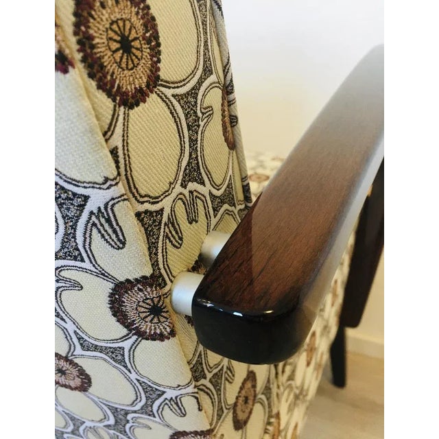 1960s Flower Patterned Armchair by Jaroslav Smidek, 1960s For Sale - Image 5 of 13