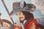Mid-20th century English pub sign featuring a cavalier or musketeer loading the canon pub. Metal, double sided, in...