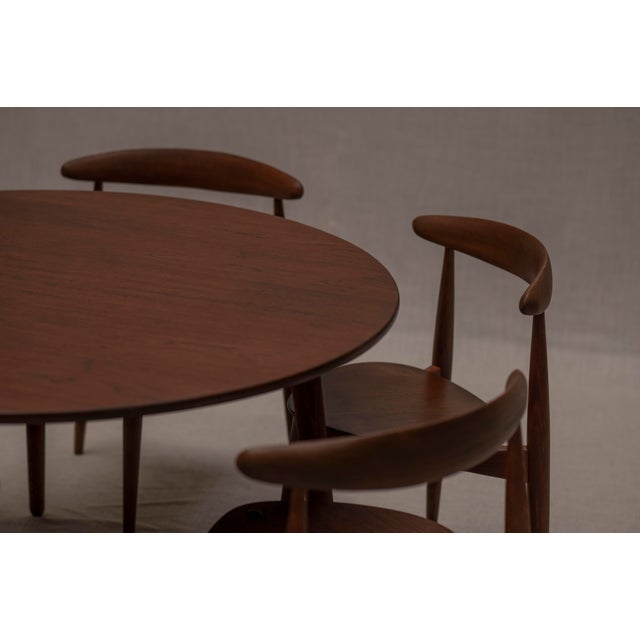 Heart Dining Set by Hans J. Wegner for Fritz Hansen, 1960s, Set of 7, in Very Good conditions. Designed 1960 to 1969 I...
