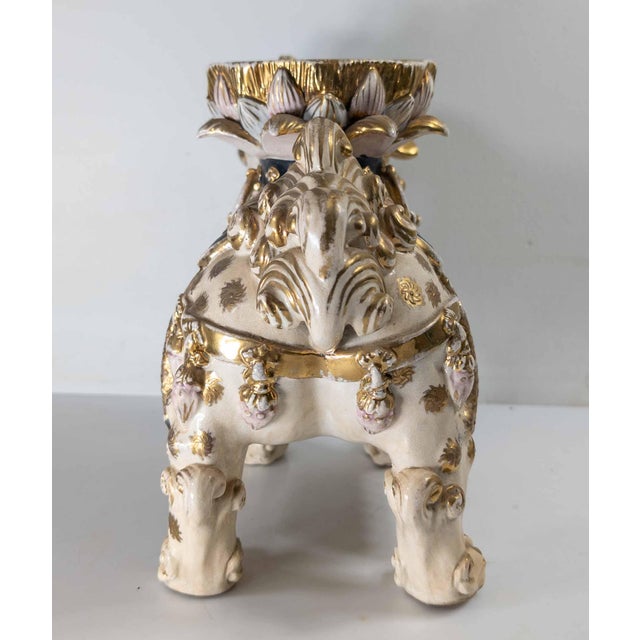 19th or 20th Century Japanese Meiji Style Satsuma Foo Dog Pedestal Base For Sale In New York - Image 6 of 17