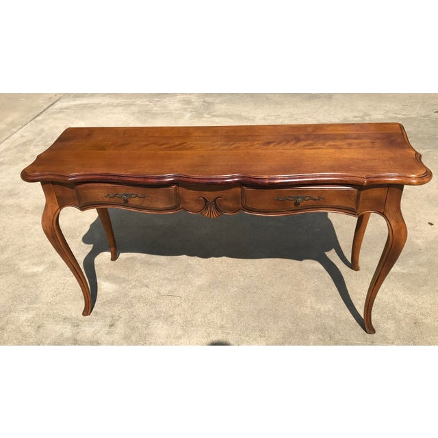 Vintage French Country Ethan Allen Sofa Table Chairish