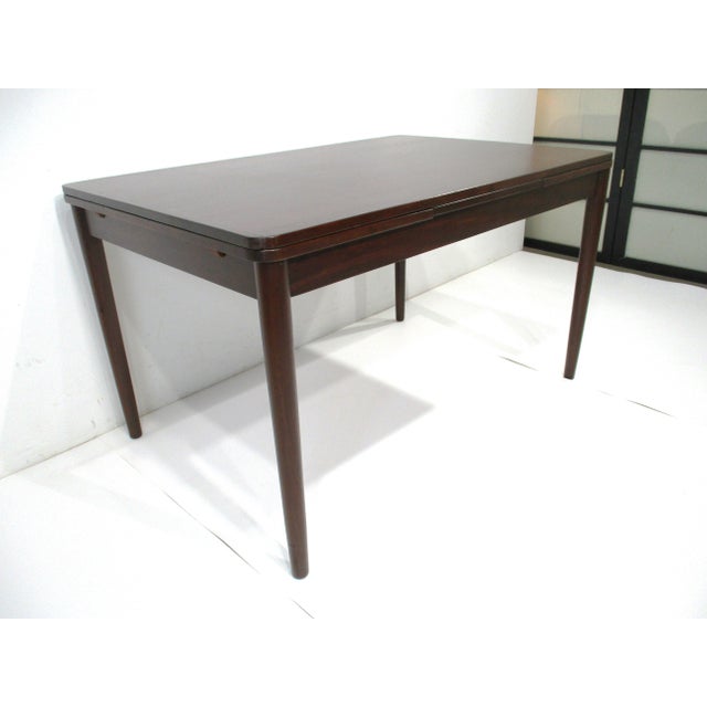 Mid-Century Modern Mid Century Extendable Teak Dining Table by Ekstrom for Swedese Pastoe Sweden For Sale - Image 3 of 12