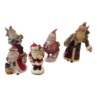 5 20 Th C Santa Claus Figurines Holiday For Sale