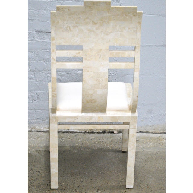 1980s 1980s Maitland Smith Style Tessellated Fossil Stone Regency Style Chair For Sale - Image 5 of 11