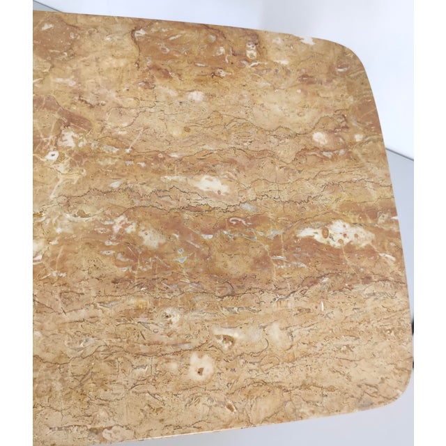 Rectangular Beech Coffee Table with Pink Travertine Top attributed to Paolo Buffa, 1950s For Sale - Image 11 of 13