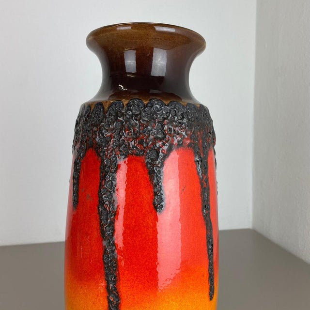 Crusty Fat Lava Vase from Scheurich, Germany, 1970s For Sale - Image 10 of 18