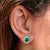 Green Natural Emerald Diamond Earrings 18k White Gold 3.8 TCW Certified For Sale - Image 8 of 10