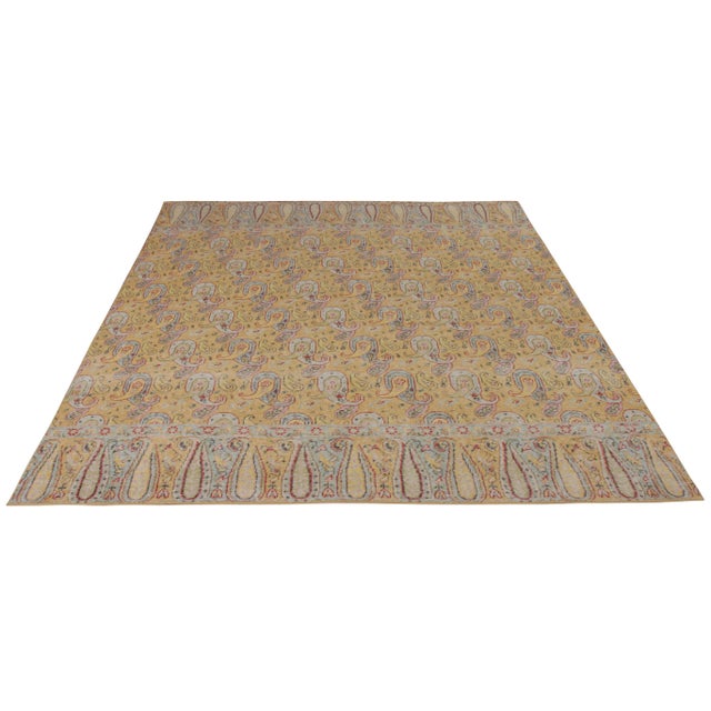 Indian Rug & Kilim’s Oversized Parker Rug in Yellow, 12x18 For Sale - Image 3 of 6