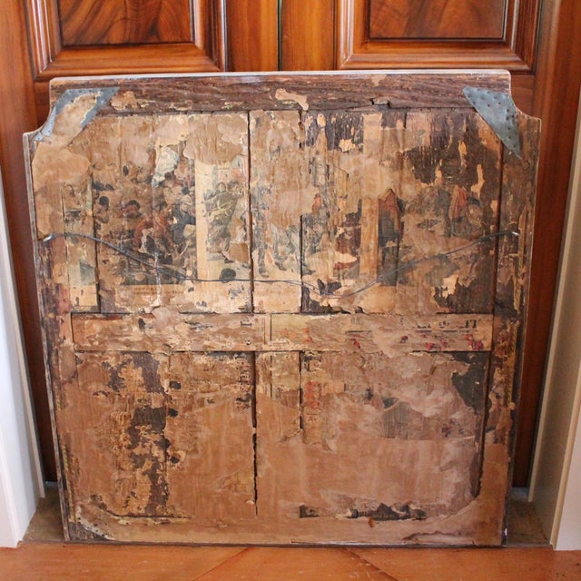 French Grey Painted Carved Oak Pier Mirror / Over Mantel Mirror For Sale - Image 13 of 16