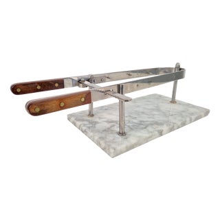 Vintage Ham Holder with Marble Base from Fisher, France, 1970s For Sale