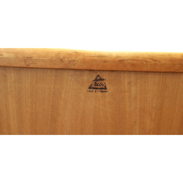 1970s Danish Teak Coffee Table with Wicker Magazine Shelf from Trioh, 1960 For Sale - Image 5 of 16