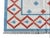 Handmade Cotton Vegetable Dyed Rug, White, Sky Blue and Terracotta Star Dhurrie-12'x15' For Sale - Image 12 of 13