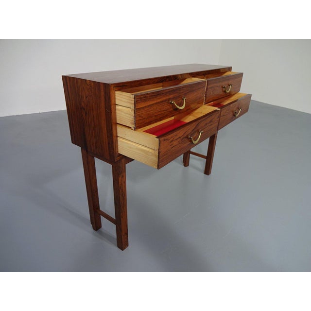 Ole Wanscher Small Rosewood Chest of Drawers from Ole Wanscher, Denmark, 1940s For Sale - Image 4 of 11