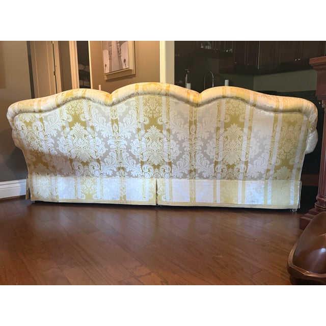 Textile Baker Furniture Sofa - Stately Homes Collection (Pristine Condition), Vintage For Sale - Image 7 of 9